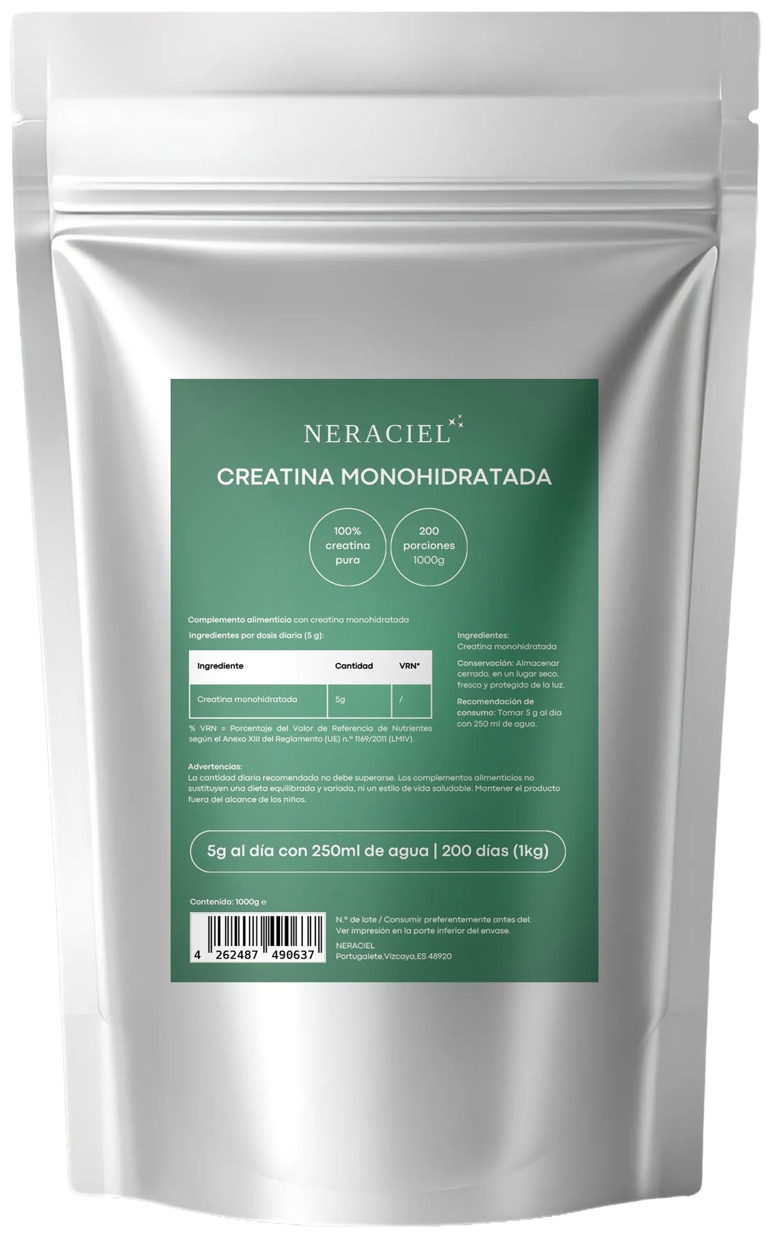 Creatina monohidratada 1kg